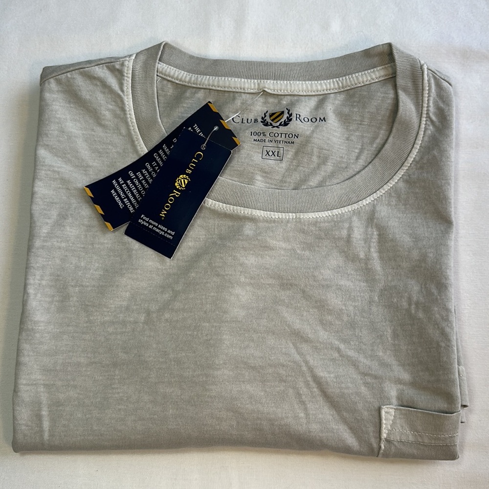 Club Room Men’s 100% Cotton Tshirt Slate XXL NWT
